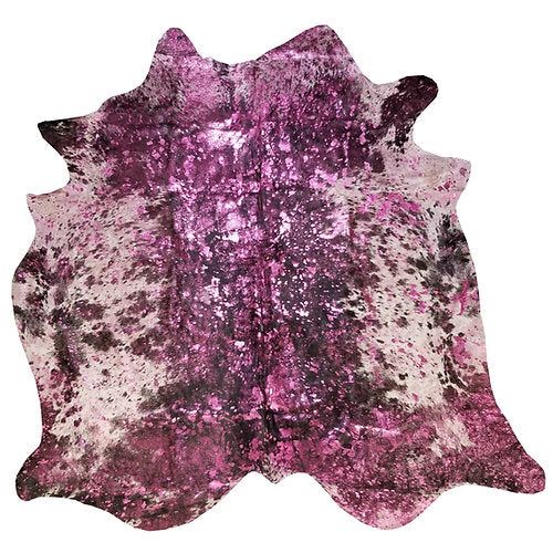 Pink Metallic Brazilian Cowhide